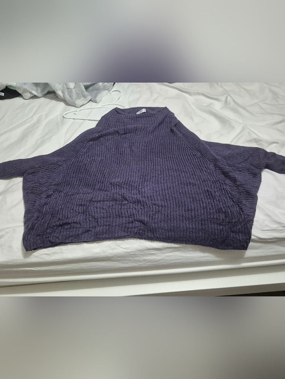 Suzy Shier Relaxed Ribbed Scoop-Neck Sweater - Deep Purple